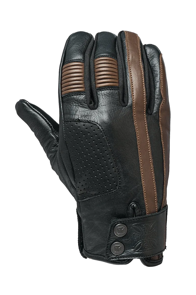 WCC - GRUNGE LEATHER RIDING GLOVE - Tobacco brown