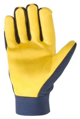 Wells Lamont 3207-XL Work Gloves, Men's, XL, Spandex Back, Blue/Gold/Yellow :PR: QUANTITY: 1