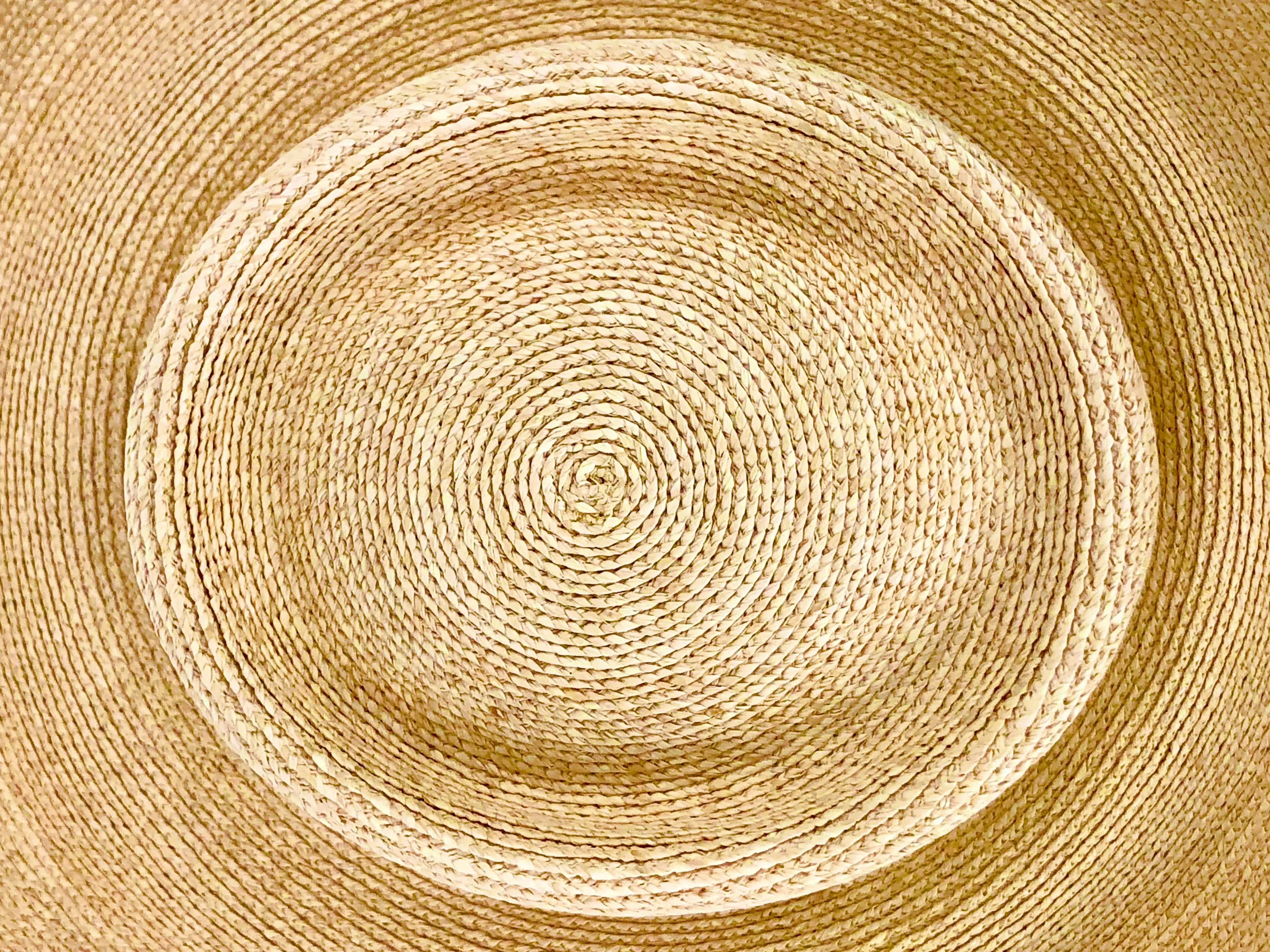 Wide Brim Natural Straw Beach Hat