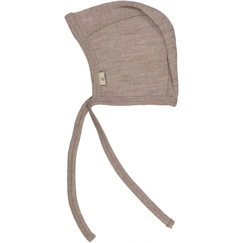 Wool Scarf & Cap Billie - grey khaki melange